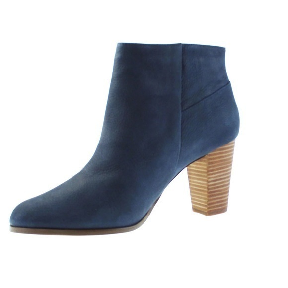 FINAL SALE Cole Haan Blue Davenport II Leather Ankle Booties Size 5B - Picture 1 of 13